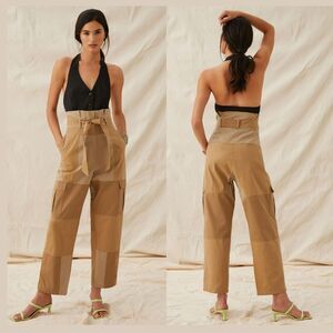 NWT Mes Demoiselles Paper Bag Tie-Front Pants - Size 4